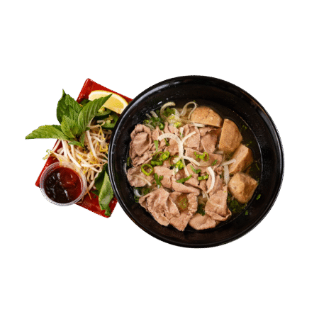 P6. Beef Noodle Soup With Rare Steak And Meatballs