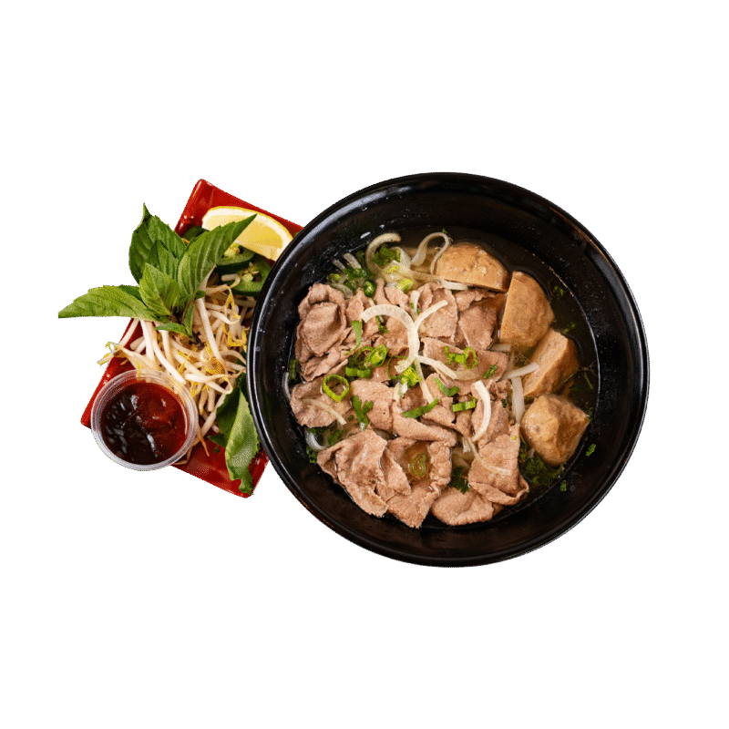 P6. Beef Noodle Soup With Rare Steak And Meatballs
